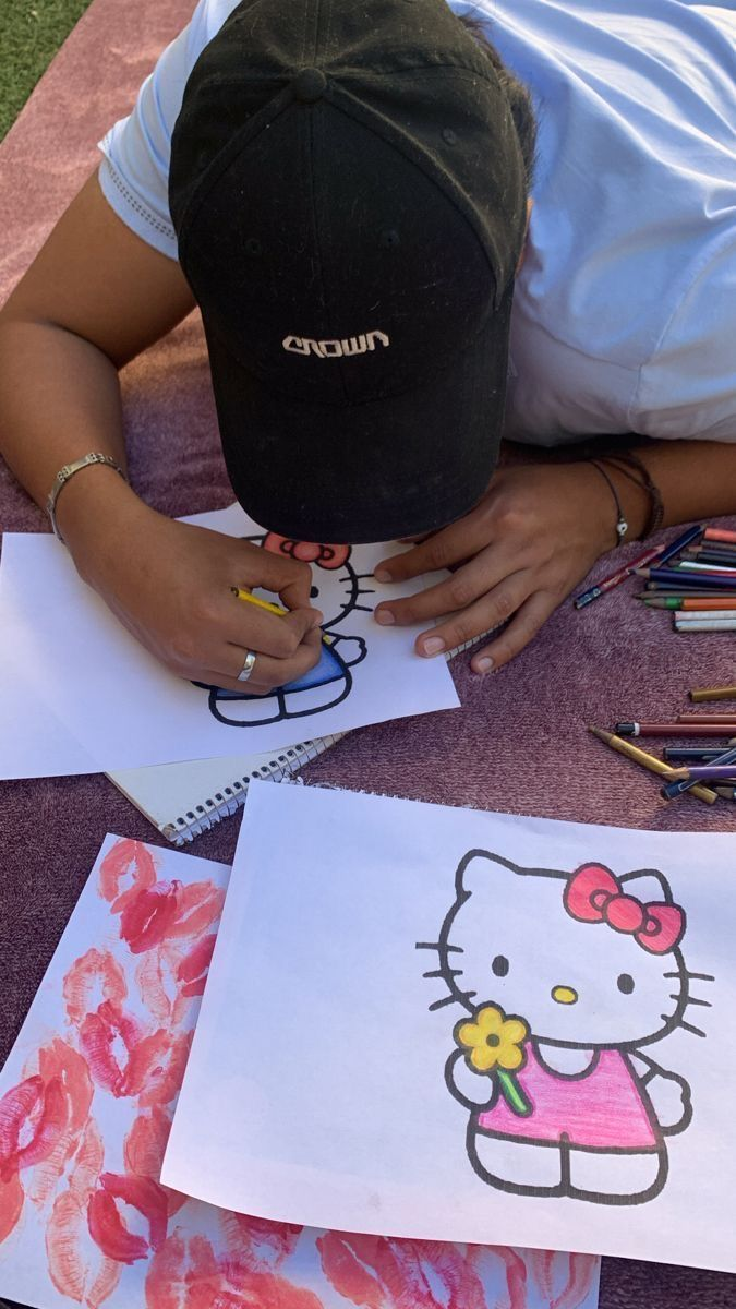 Drawing a colourful character